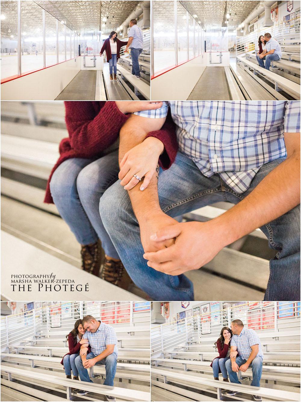 ice rink, kern county museum engagement 