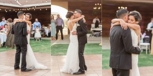 bride and groom first dance at the edwards estate in bakersfield, ca