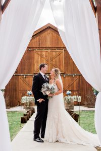 bride and groom at grace barn in fowler ca