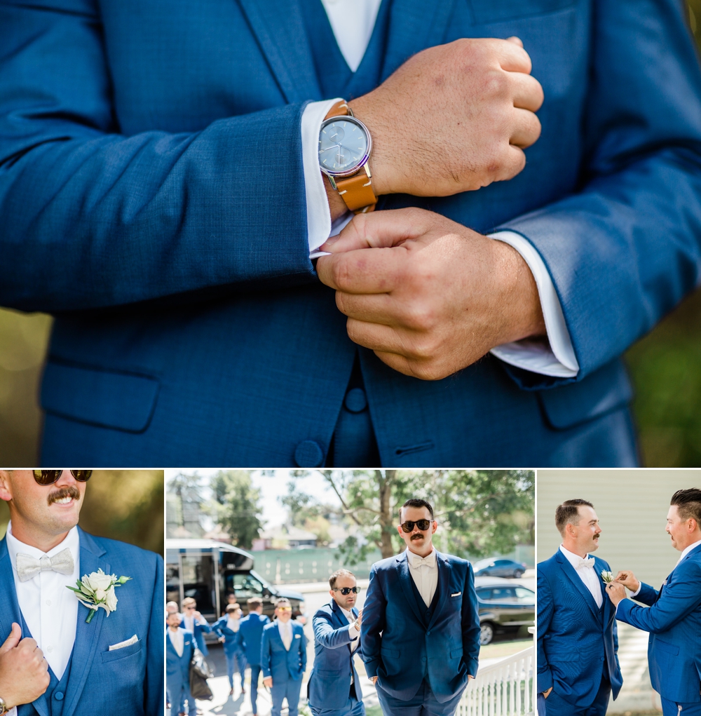 groom details, groomsmen, wedding party