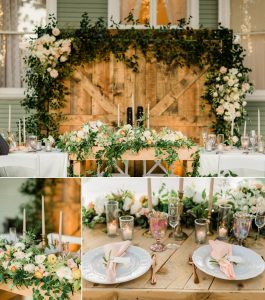 rustic wedding decor, neutral wedding decor, the belle rae wedding reception