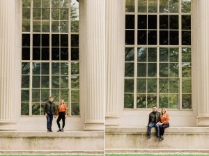 engaged couple exploring MIT