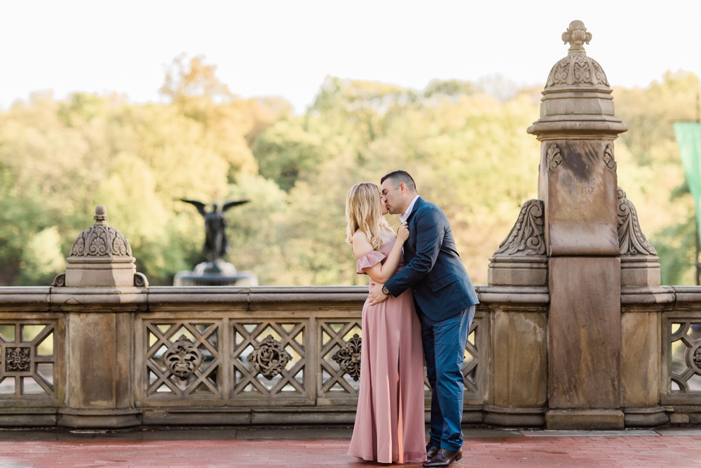 central park bethesda fountain engagement session