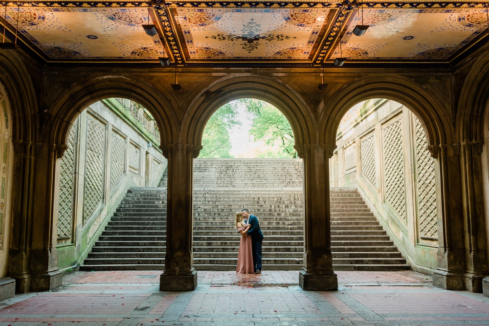 central park bethesda arches engagement session