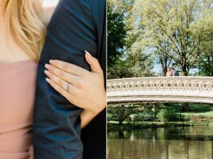 bow bridge central park engagement session