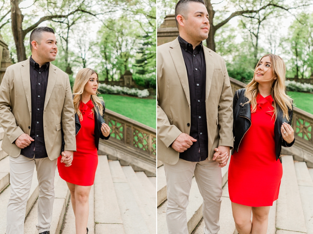 city chic nyc central park engagement session