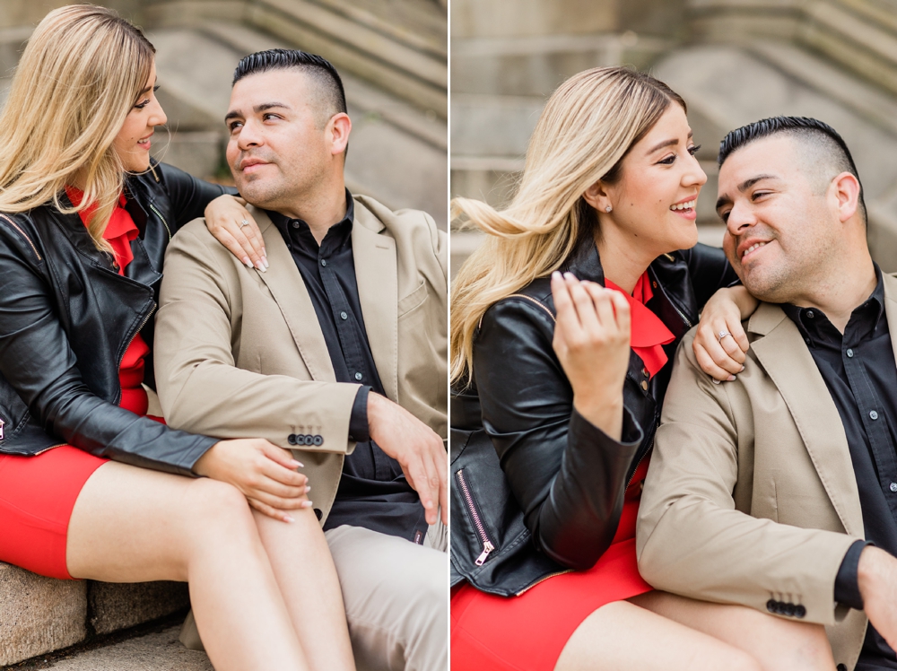 central park bethesda stairs engagement session