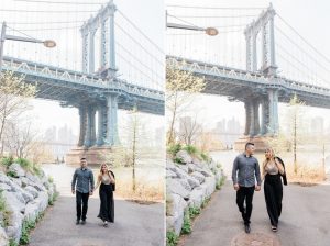 Brooklyn Bridge park engagement session