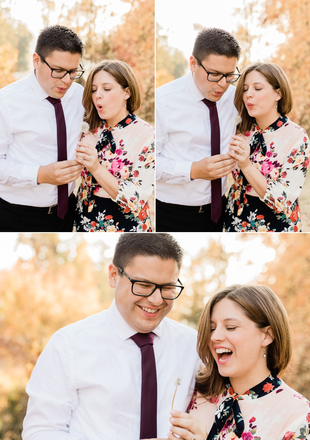 hart park bakersfield engagement session, blowing wishes, chocolate diamond ring
