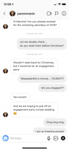 screenshot of instagram dm