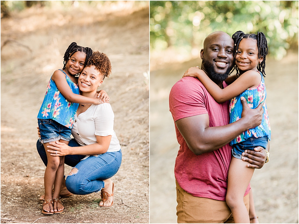 happy family engagement session in the park